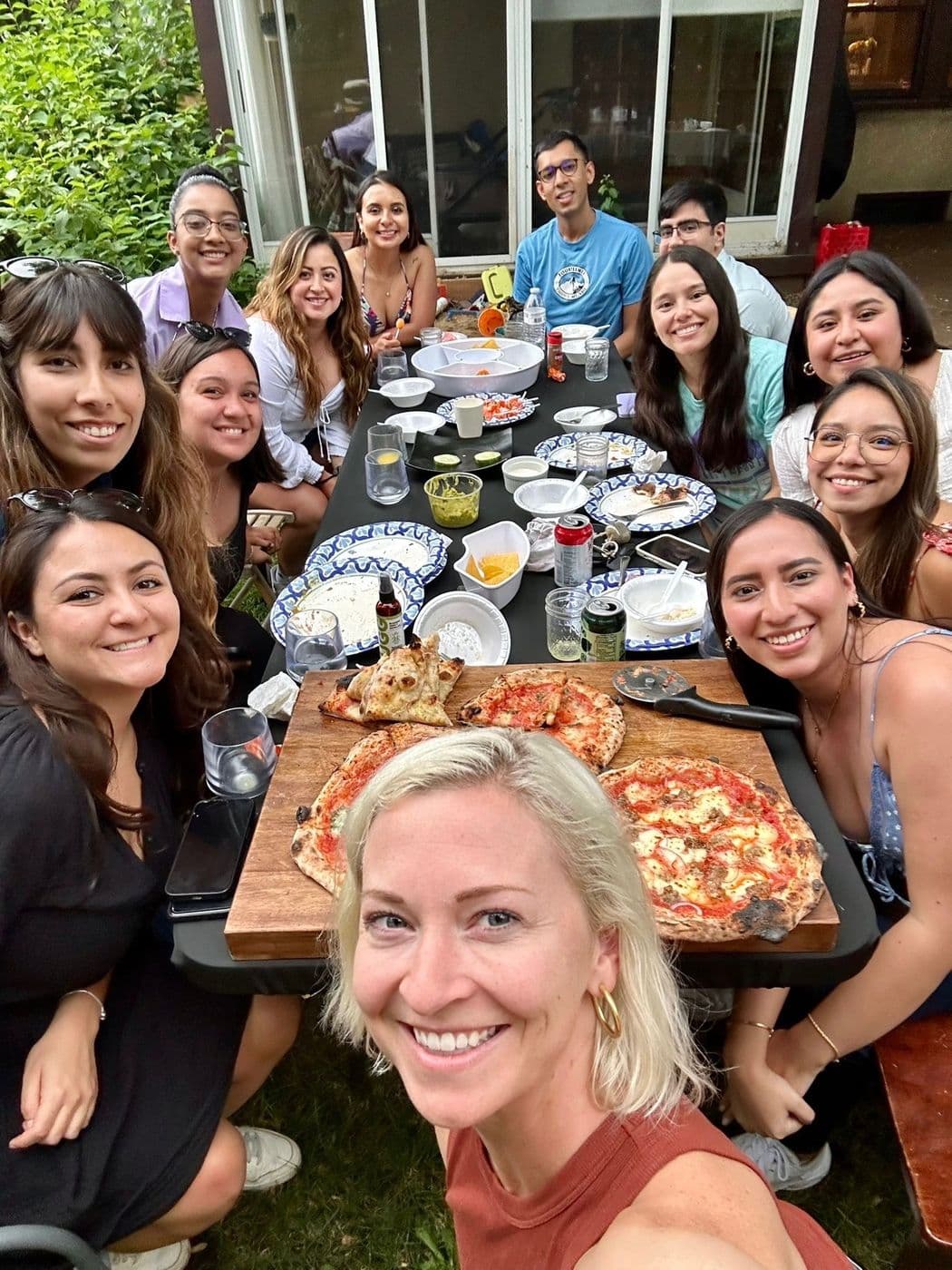 Pizza night with our au pairs