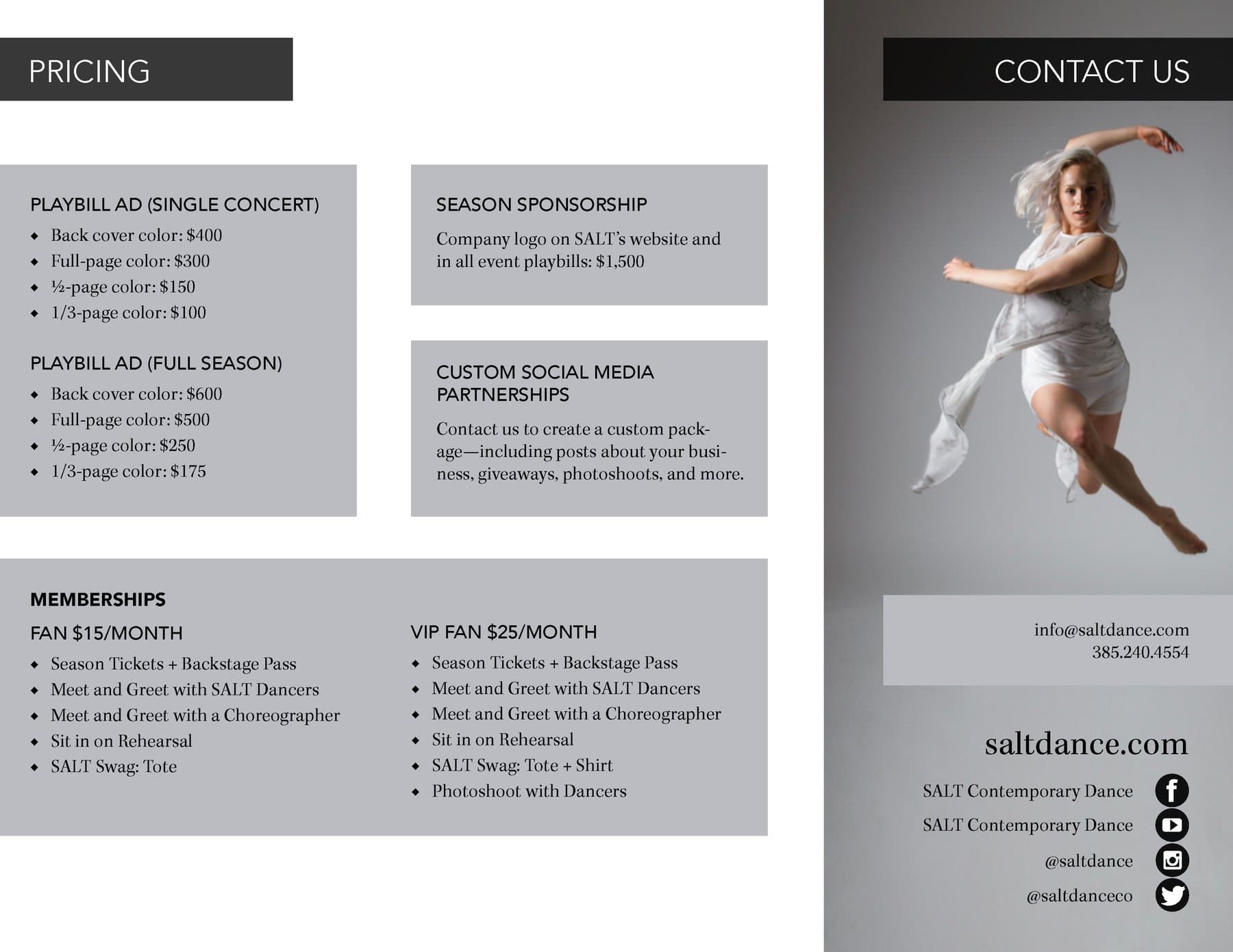 SALT Contemporary Dance work sample